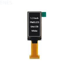 64 X 128 1.3'' Vertical Mono OLED LCD Display 13 Pin White CH1115 I2C 4 Wire