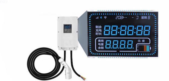 Charging Station LCD Segment Display with 2.7V to 5.0V Voltage VA or STN LCD Type and Negative/Positive Display Mode
